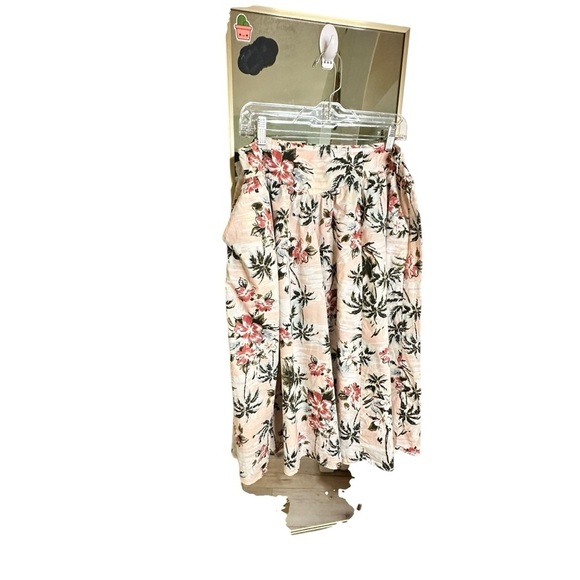 Torrid Hawaiian print ZIP closure, multicolor midi full skirt sz 12 - Picture 4 of 10